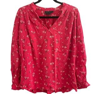 Hatch Pink Floral Maternity Joselyn Blouse Size 2